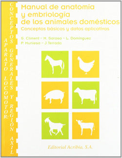 MANUAL DE ANATOMIA Y EMBRIOLOGIA DE LOS ANIMALES DOMESTICOS - 9788420009629