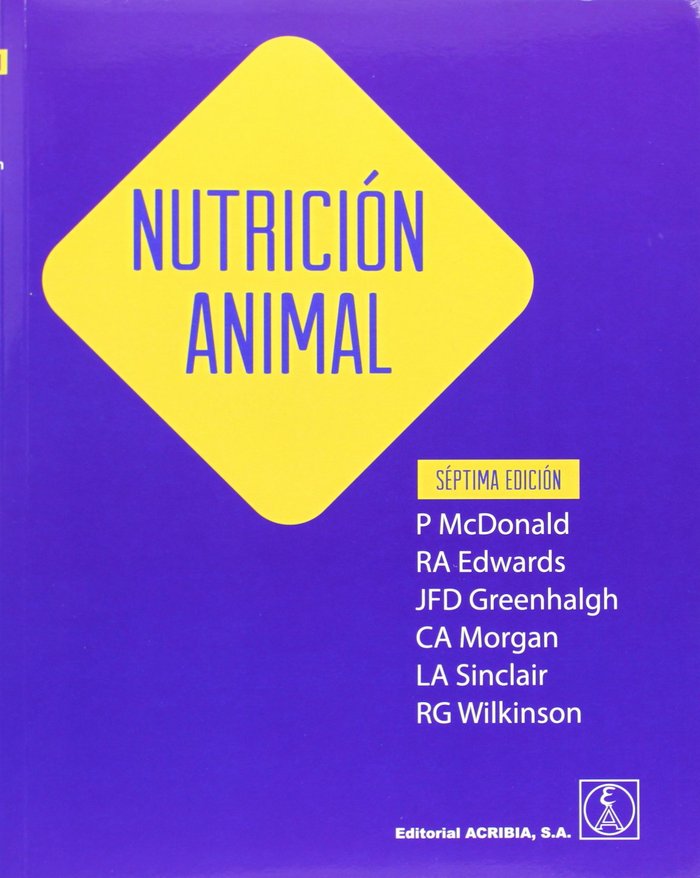 NUTRICION ANIMAL 7ª EDICION - 9788420011691 Imagen principal del producto