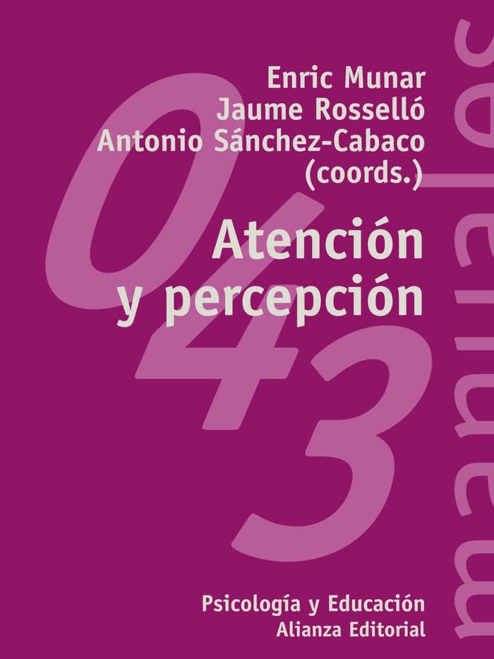 ATENCION Y PERCEPCION - 9788420686929 Imagen principal del producto