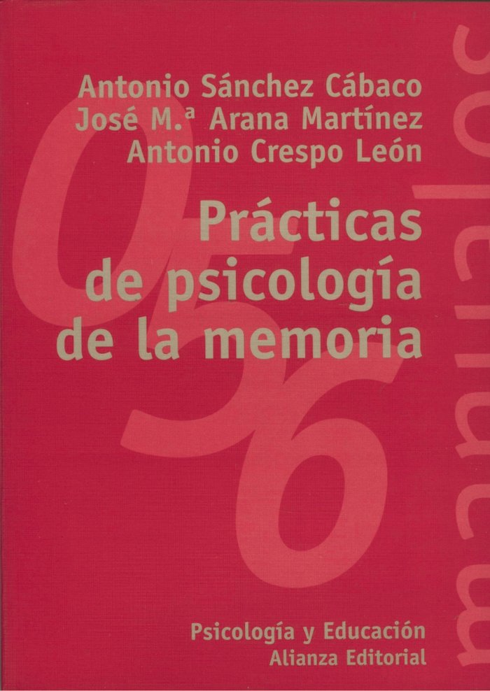 PRACTICAS DE PSICOLOGIA DE LA MEMORIA | SANCHEZ CABACO, ANTONIO/ARANA MARTINEZ, | ALIANZA | 9788420687186 Imagen principal del producto