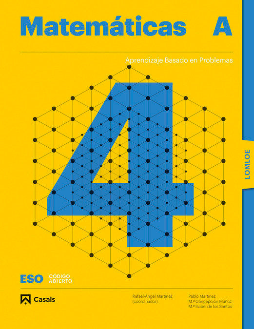Matemáticas 4 A ESO LOMLOE | Varios autores | 9788421873786 (CASALS) Imagen principal del producto