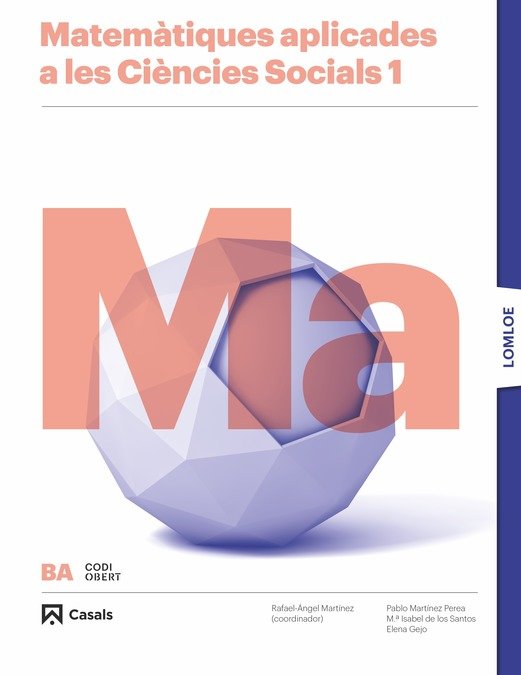 ✅ MATEMATIQUES CCSS 1ºNB 22 LOMLOE CODIGO ABIERTO CAT/C,VAL/B I AA,VV I CASALS I 9788421874592 Imagen principal del producto