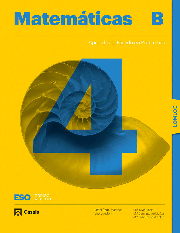 Matemáticas 4 B ESO LOMLOE | Varios autores | 9788421875940 (CASALS) Imagen principal del producto