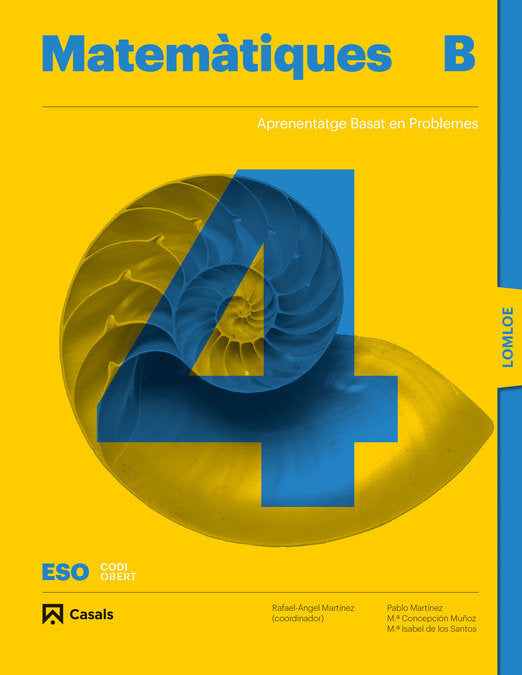 Matemàtiques B 4ºESO LOMLOE | Varios autores | 9788421878149 (CASALS) Imagen principal del producto