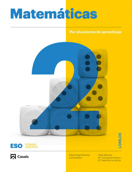 Matemáticas 2ºESO LOMLOE ANDALUCÍA | Varios autores | 9788421881828 (CASALS) Imagen principal del producto