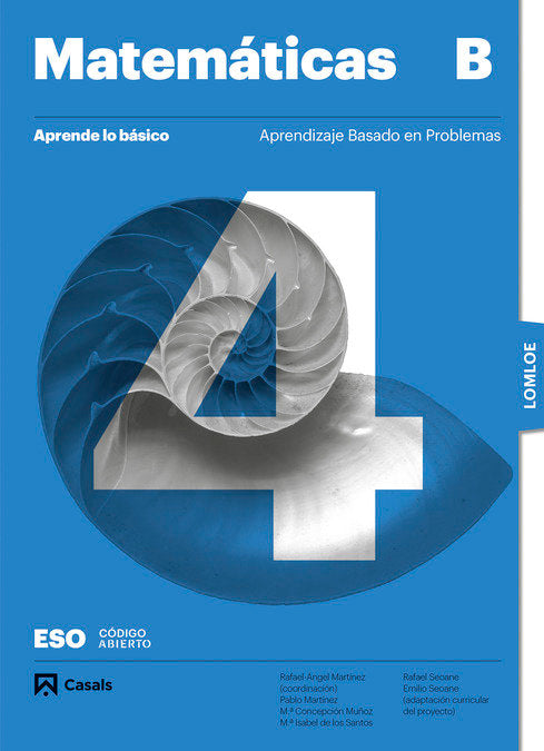 Aprende lo básico. Matemáticas 4 B ESO. LOMLOE | Varios autores | 9788421882115 (CASALS) Imagen principal del producto