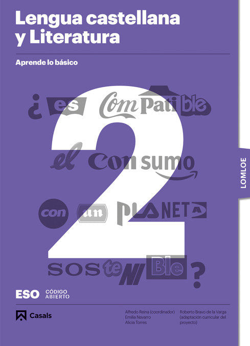 Aprende lo básico. Lengua castellana y Literatura 2ºESO. LOMLOE | Varios autores | 9788421882184 (CASALS)