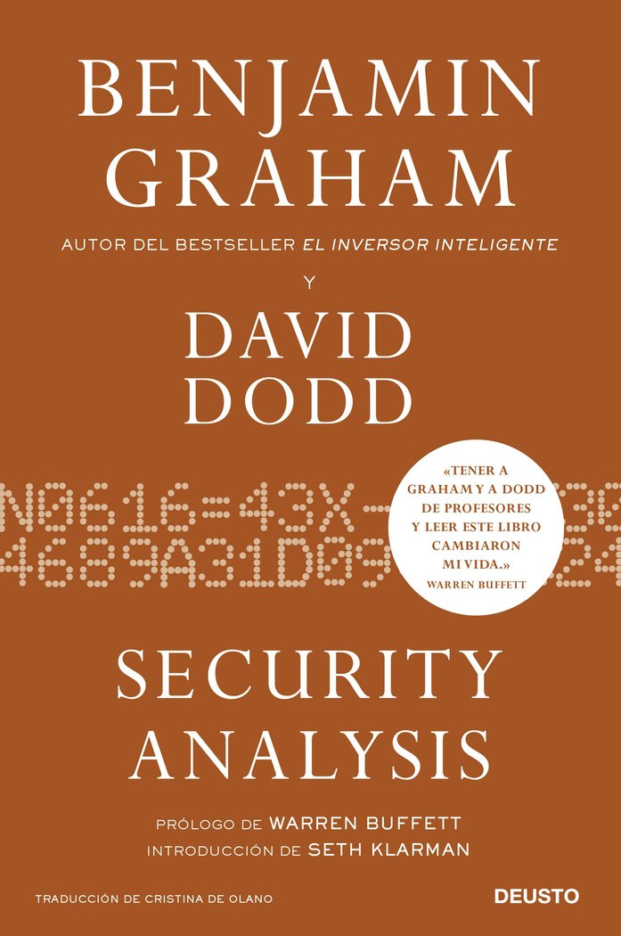SECURITY ANALYSIS | BENJAMIN GRAHAM | EDICIONES DEUSTO | 9788423436422 Imagen principal del producto