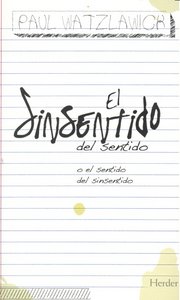SINSENTIDO DEL SENTIDOEL - 9788425426544
