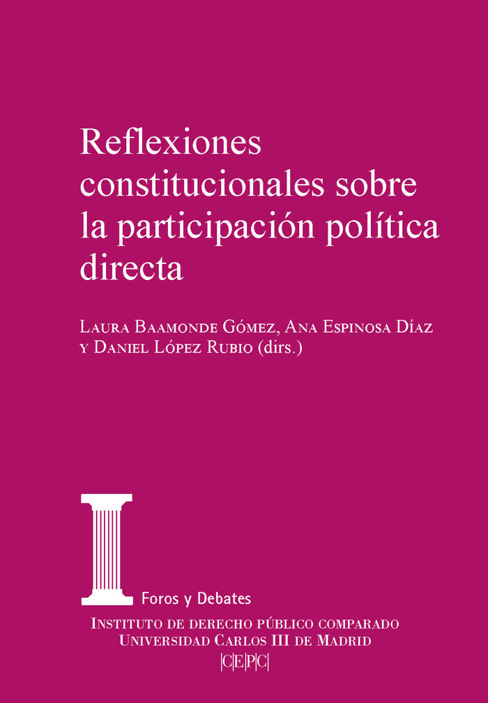REFLEXIONES CONSTITUCIONALES SOBRE LA PARTICIPACION POLITICA - 9788425919244 Imagen principal del producto