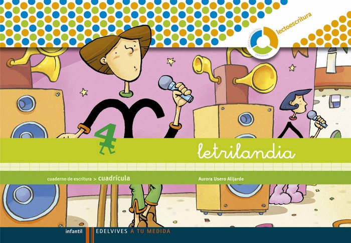 Letrilandia 4 Cuadricula 09 Espiral EDELEN09EI (Edelvives) - 9788426371485