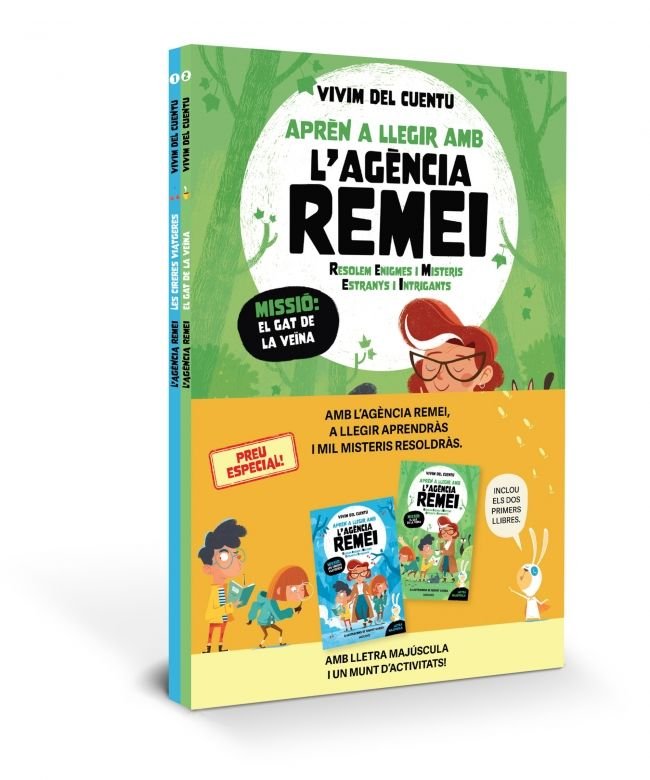 AGÈNCIA REMEI: PACK AMB ELS LLIBRES 1 I 2 (APRÈN A LLEGIR AMB L'AGÈNCIA REMEI) I Vivim del cuentu I Molino I 9788427252608