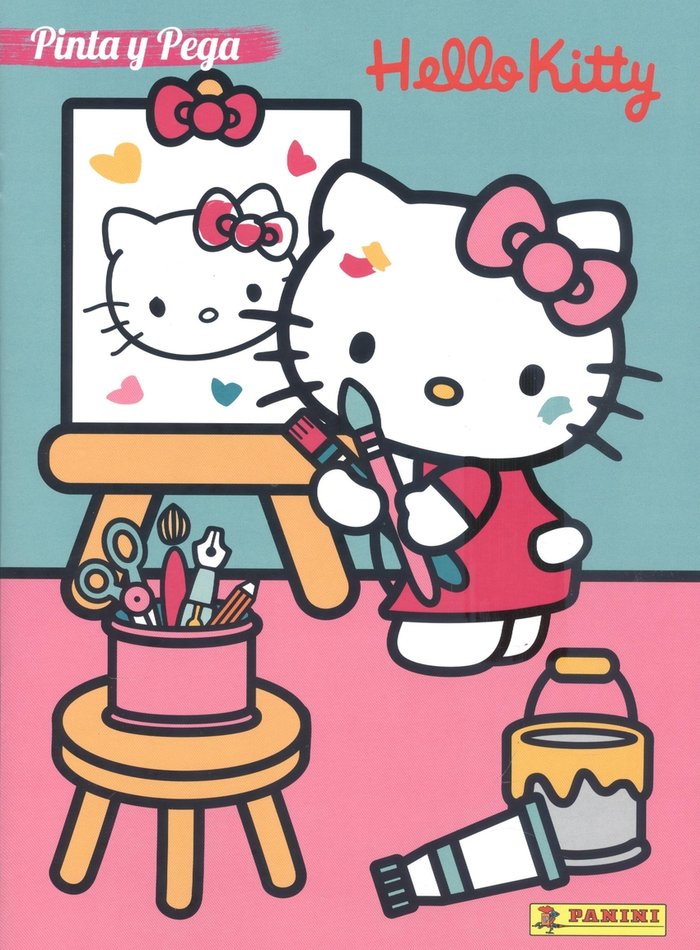 PINTA Y PEGA HELLO KITTY | Aa,vv | 9788427873841 (Panini infantil) Imagen principal del producto