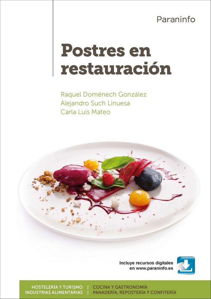 POSTRES EN RESTAURACION | DOMENECH GONZALEZ, RAQUEL/LUIS MATEO, CA | PARANINFO | 9788428340915