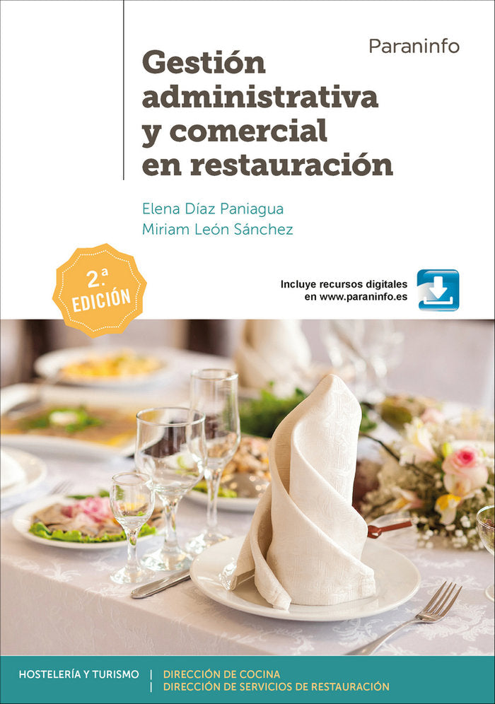 GESTION ADMINISTRATIVA COMERCIAL RESTAURACION 19 | DIAZ PANIAGUA, ELENA/LEON SANCHEZ, MIRIA | PARANINFO | 9788428340984 Imagen principal del producto