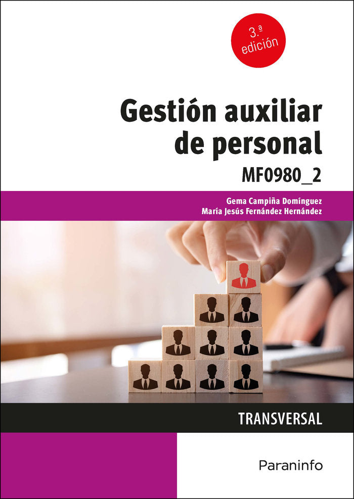 GESTION AUXILIAR DE PERSONAL MF0980_22 | FERNANDEZ HERNANDEZ, MARIA JES/NDEZ HERN | PARANINFO | 9788428359801 Imagen principal del producto