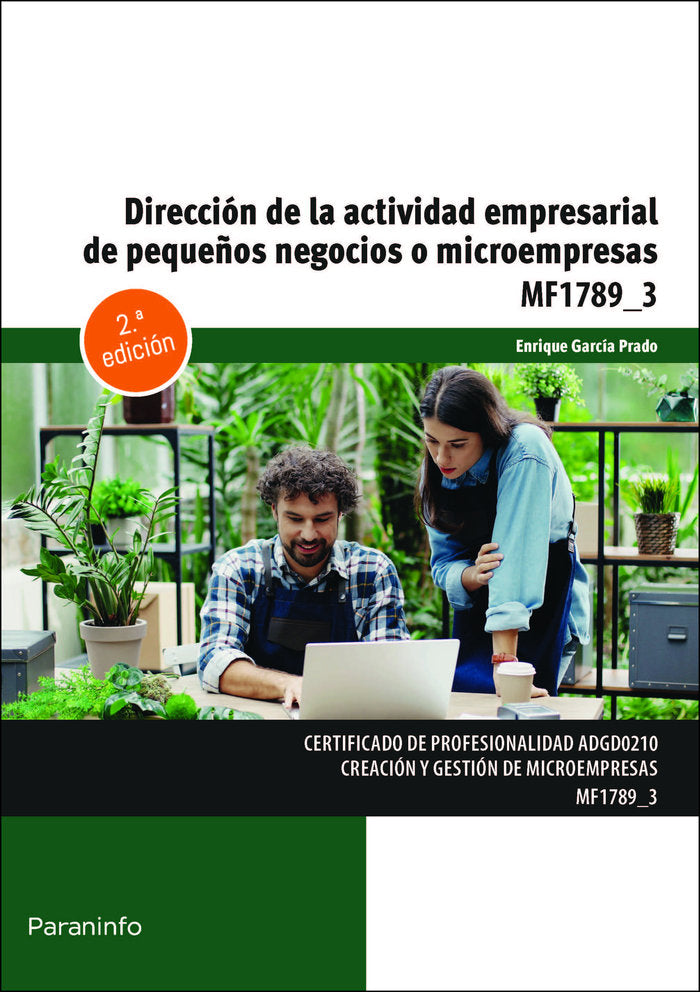 DIRECCION DE LA ACTIVIDAD EMPRESARIAL DE PEQUEÑOS NEGOCIOS O - 9788428362986 Imagen principal del producto
