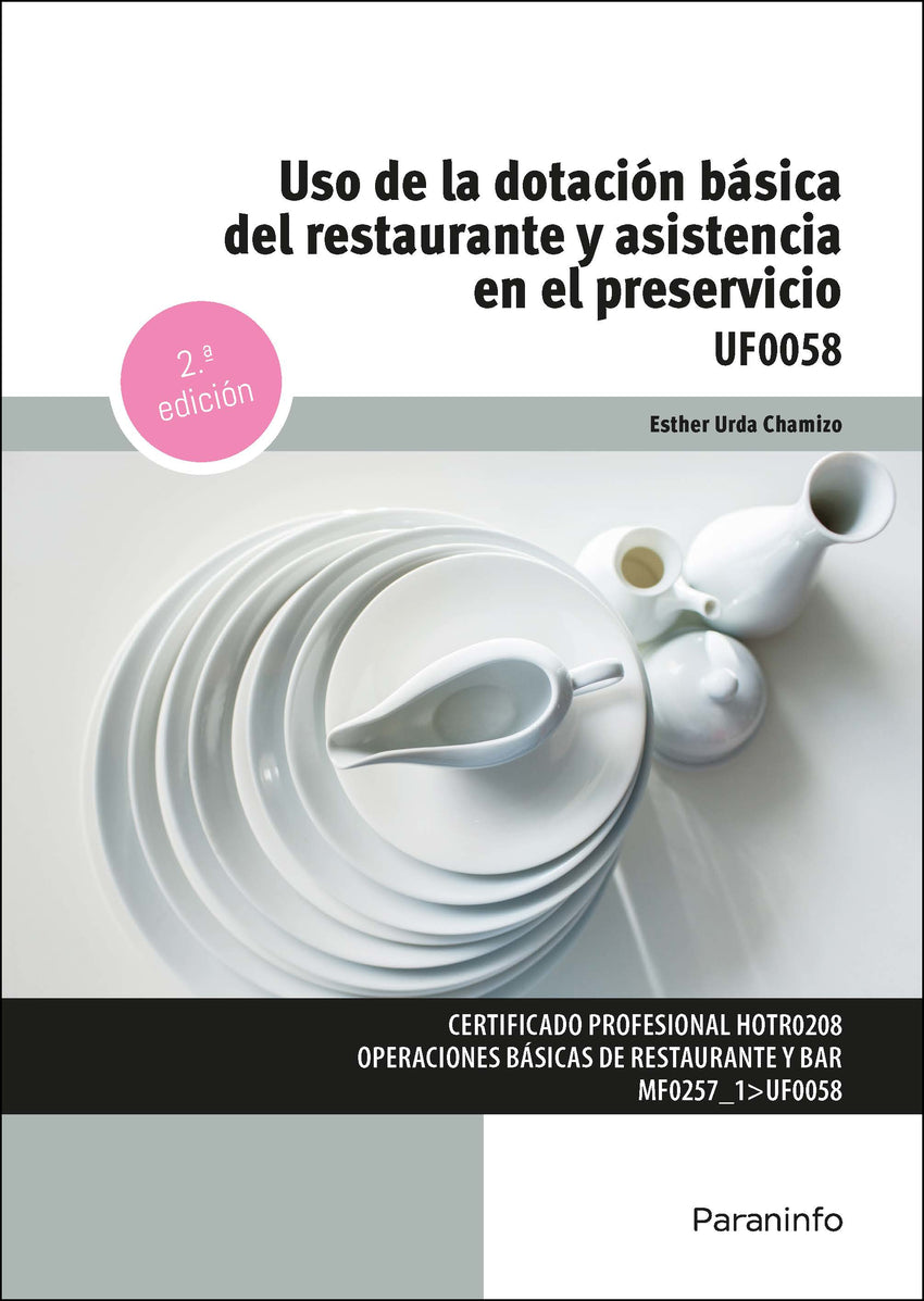 ✅ USO DE LA DOTACION BASICA DEL RESTAURANTE Y ASISTENCIA EN EL PRESERVICIO - 9788428364133 Imagen principal del producto