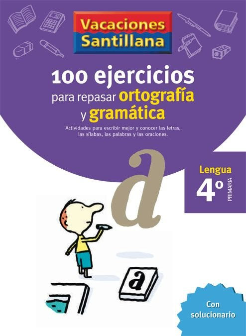100 Ejercicios Ortografia Gramatica 4ºep 06 Vacaciones Imagen principal del producto