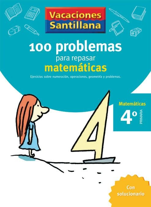 100 Problemas Repasar Matematicas 4ºep 06 Vacaciones Imagen principal del producto