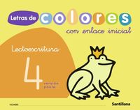 LECTOESCRITURA 4 PAUTA LETRAS COLORES ENLACE INICISANLEN04EI | AA,VV | 9788429489026 (Santillana) Imagen principal del producto