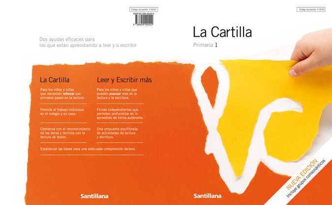 Cartilla 1º EP 04 (incluye Grupos Consonanticos) SANVAR11EP (Santillana) - 9788429492422