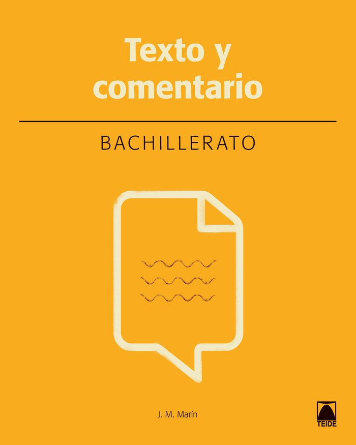 ✅ TEXTO Y COMENTARIO 1ºNB 18 I MARIN VIADEL, JOSE MIGUEL I TEIDE I 9788430753017 Imagen principal del producto
