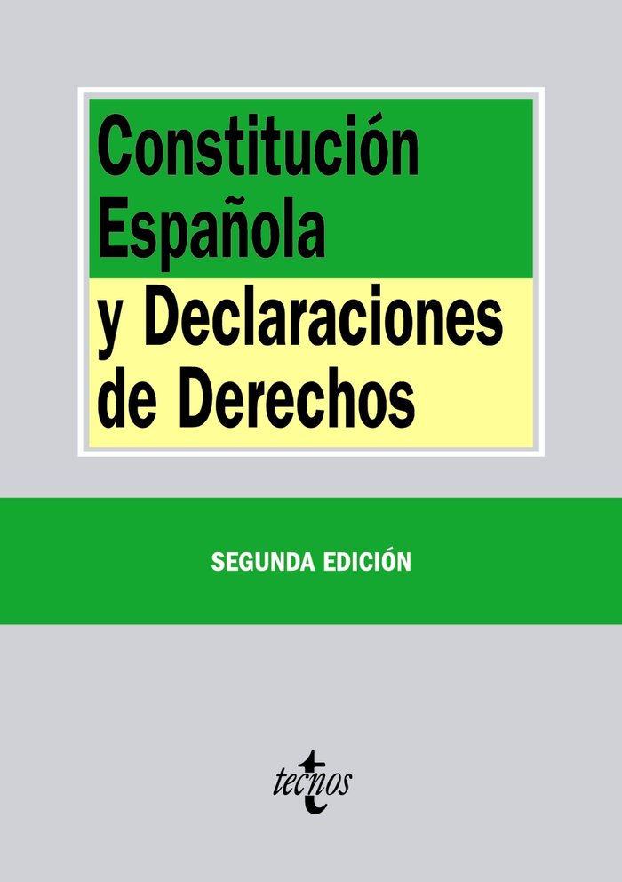 CONSTITUCION ESPAÑOLA Y DECLARACIONES DE DERECHOS 2ªED - 9788430963454 Imagen principal del producto