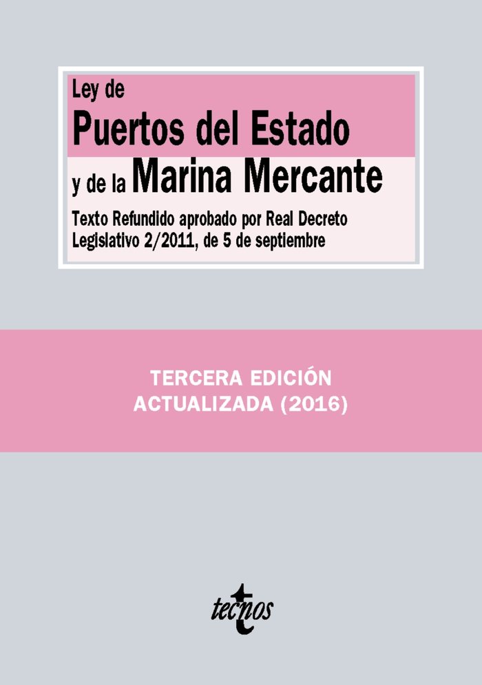 LEY DE PUERTOS DEL ESTADO Y DE LA MARINA MERCANTE 3ªED - 9788430969159