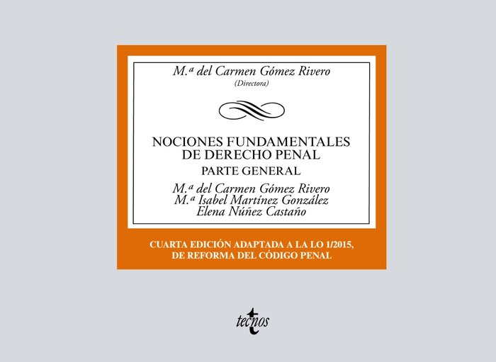 NOCIONES FUNDAMENTALES DE DERECHO PENAL PARTE GENERAL - 9788430974634 Imagen principal del producto
