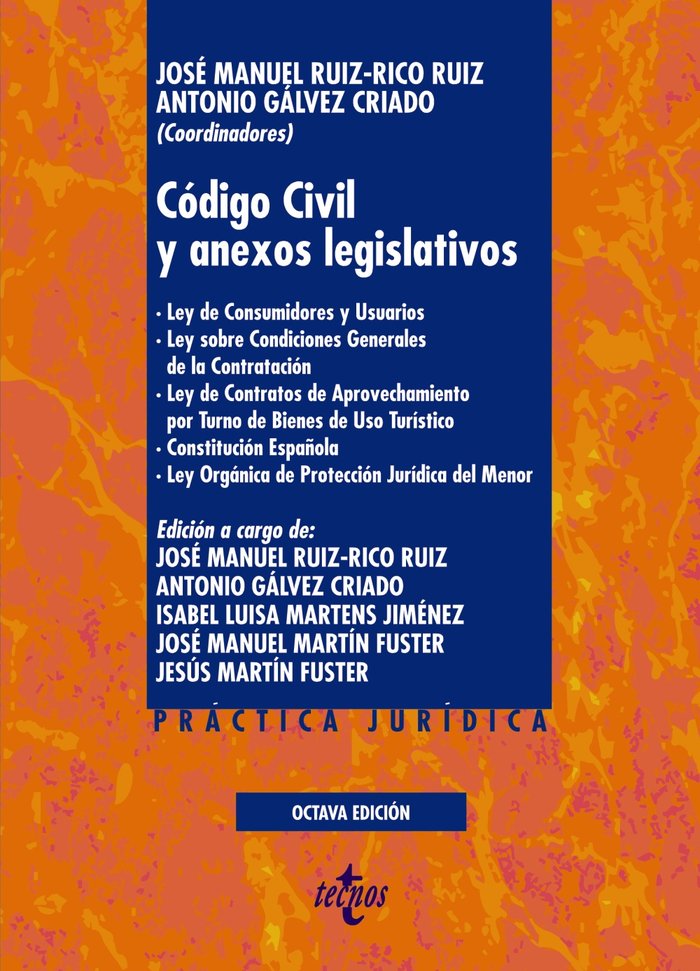 CODIGO CIVIL Y ANEXOS LEGISLATIVOS - 9788430980277 Imagen principal del producto