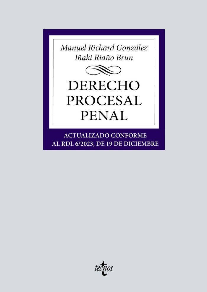 DERECHO PROCESAL PENAL - 9788430989829 Imagen principal del producto