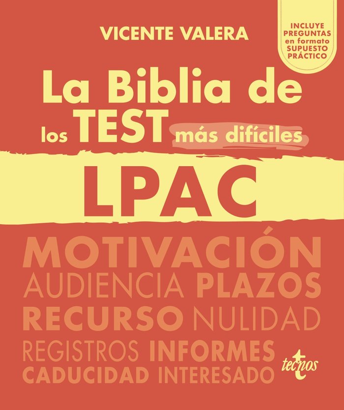 LA BIBLIA DE LOS TEST MAS DIFICILES DE LA LPAC - 9788430990306 Imagen principal del producto