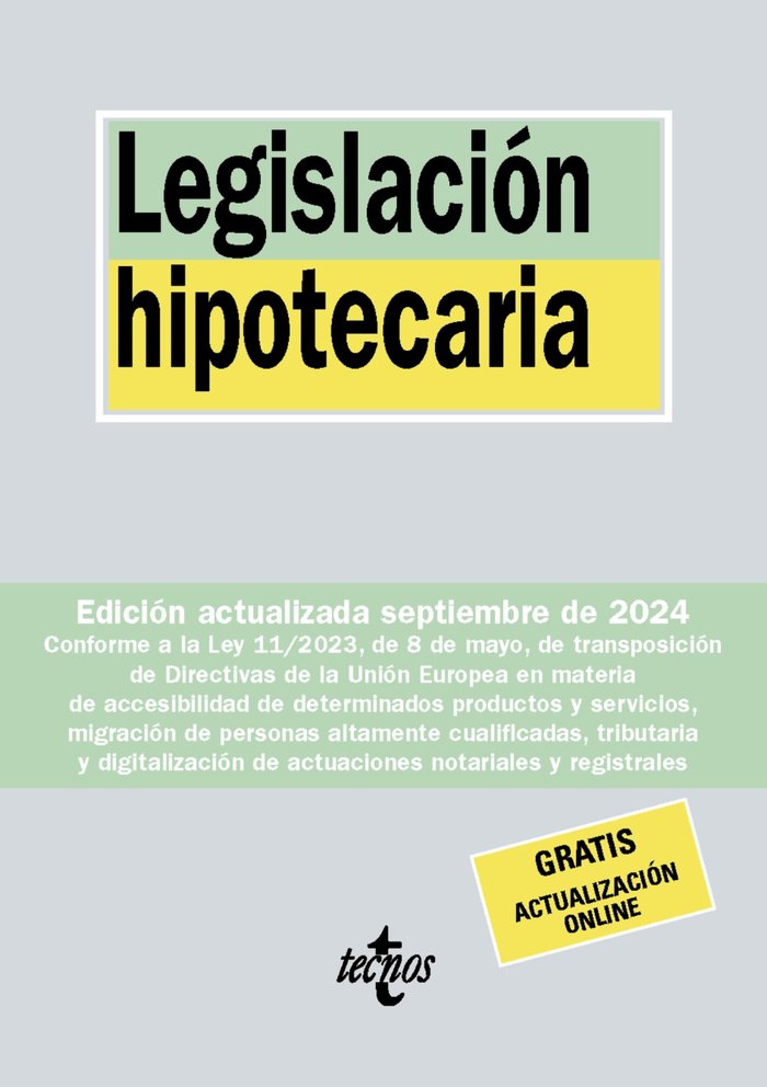 LEGISLACION HIPOTECARIA 39ªED - 9788430990900 Imagen principal del producto