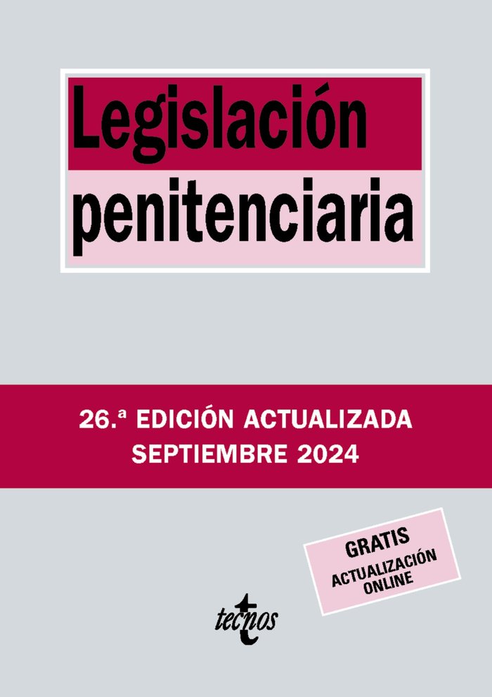 LEGISLACION PENITENCIARIA 26ªED - 9788430990979 Imagen principal del producto