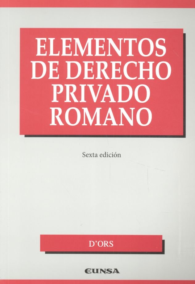 ELEMENTOS DE DERECHO PRIVADO ROMANO 6ªED - 9788431331627 Imagen principal del producto