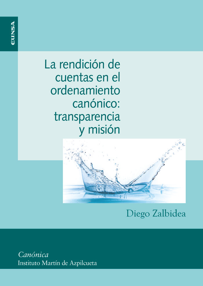 RENDICION DE CUENTAS EN EL ORDENAMIENTO CANONICOLA - 9788431332457 Imagen principal del producto
