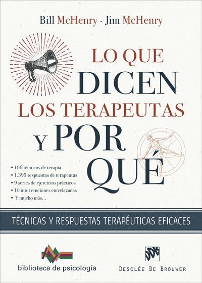 LO QUE DICEN LOS TERAPEUTAS Y POR QUE | BILL MACHENRY | DESCLEE DE BROUWER EDITORIAL | 9788433031808
