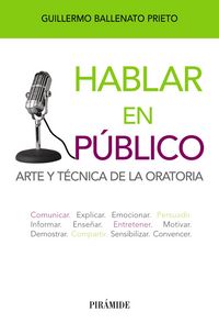 HABLAR EN PUBLICO NE | BALLENATO PRIETO,GUILLERMO | PIRAMIDE | 9788436827521 Imagen principal del producto
