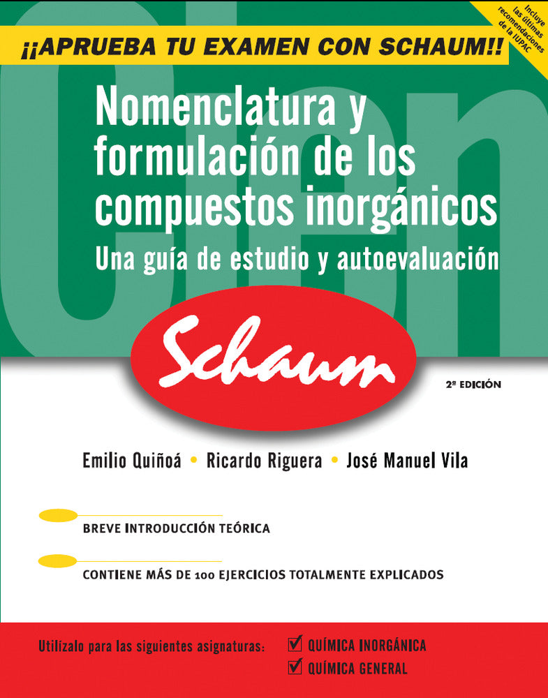 Nomenclatura y formulacion de los compuestos inorganicos. Quiñoa Cabana, Emilio (McGraw-Hill Interamericana de España S.L.) 9788448146252