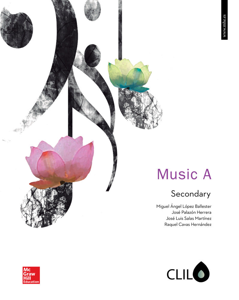 LA - Music A ESO CLIL. Libro alumno.. Cavas Hernandez, Raquel, Lopez Ballester, Miguel Angel, Palazon Herrera, Jose, Sala Martinez, Jose Luis (McGraw-Hill Interamericana de España S.L.) 9788448608934 Imagen principal del producto