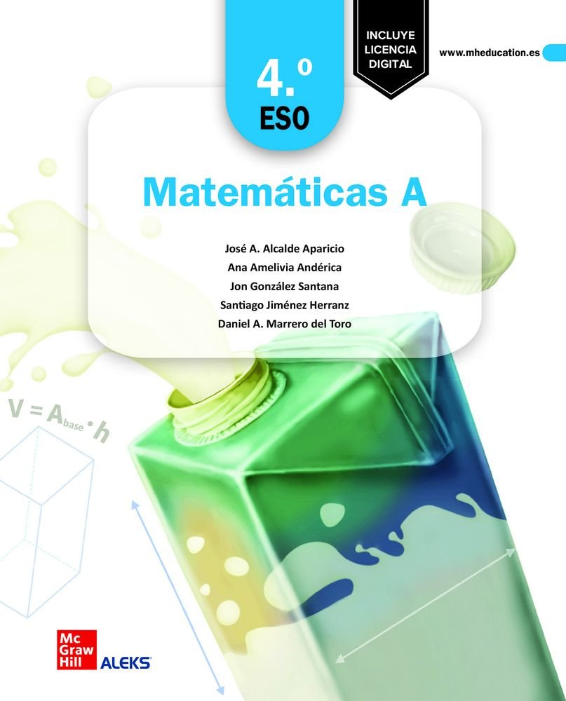 Matemáticas A 4.o ESO | Varios autores | 9788448638085 (MCGRAW-HILL) Imagen principal del producto