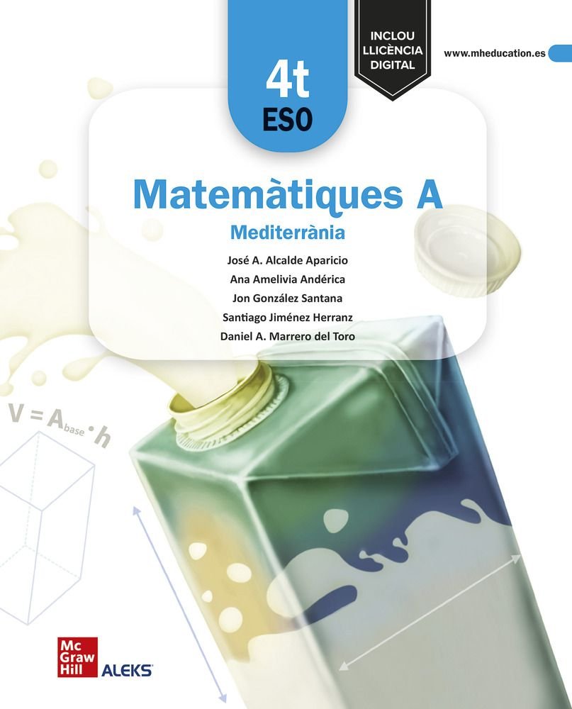 Matemàtiques A 4t ESO - Mediterrània | Varios autores | 9788448638115 (MCGRAW-HILL) Imagen principal del producto