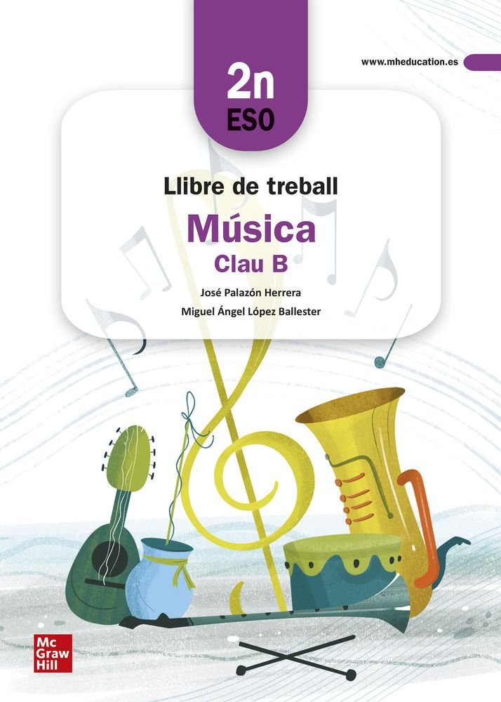 Llibre de treball Música Clau B - 2n ESO | PALAZÓN HERRER | 9788448638375 (MCGRAW-HILL) Imagen principal del producto