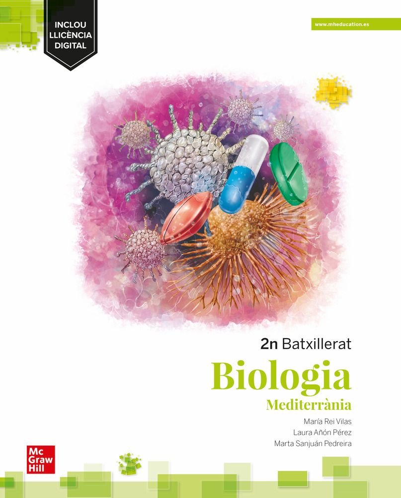 ✅ BIOLOGIA 2ºBACH MEDITERRANIA 23 LOMLOE I REI, M,/ CALVO, I MCGRAW-HILL I 9788448640774 Imagen principal del producto