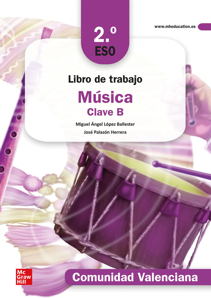 Libro de trabajo. Música Clave B - 2.º ESO. Comunidad Valenciana. Aa. Vv. (McGraw-Hill Interamericana de España S.L.) 9788448647889 Imagen principal del producto