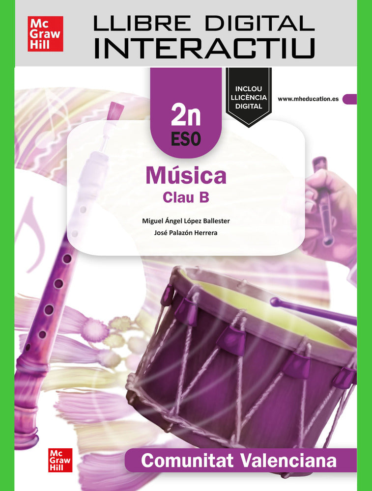 Llibre de treball. Música Clau B - 2n ESO. Comunitat Valenciana. Aa. Vv. (McGraw-Hill Interamericana de España S.L.) 9788448647926 Imagen principal del producto