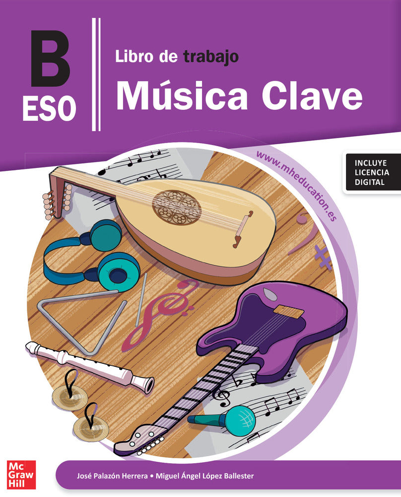Música Clave B. ESO. Libro de trabajo. Palazon (McGraw-Hill Interamericana de España S.L.) 9788448649135 Imagen principal del producto