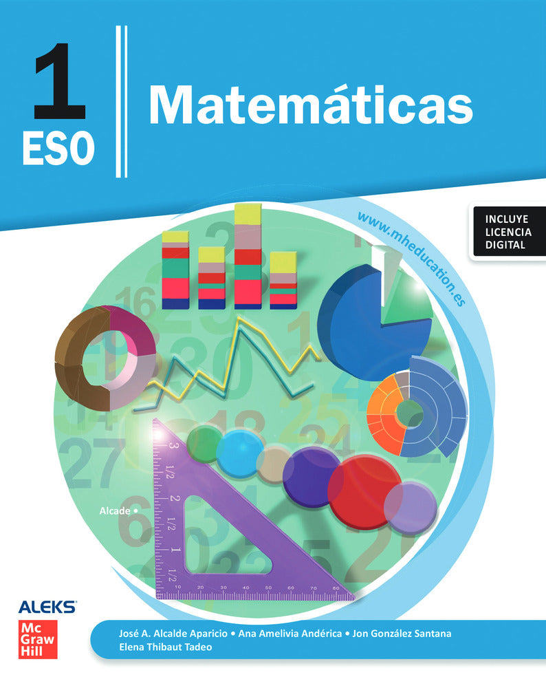 Matemáticas 1.º ESO. Ana Amelivia Anderica, Jon Gonzale, Jose A. Alcalde Aparicio (McGraw-Hill Interamericana de España S.L.) 9788448649302 Imagen principal del producto