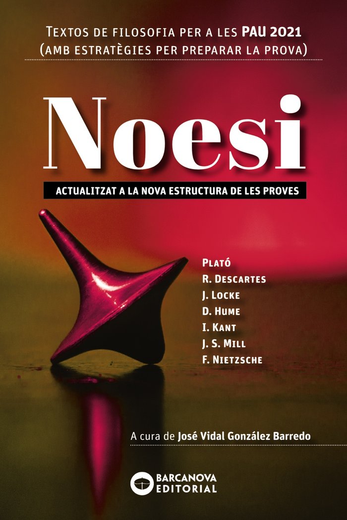 ✅ FILOSOFIA 2ºNB NOESI CAT/BAL 20 I AA,VV I BARCANOVA EDITORIAL (CATALUÑA) I 9788448951511 Imagen principal del producto